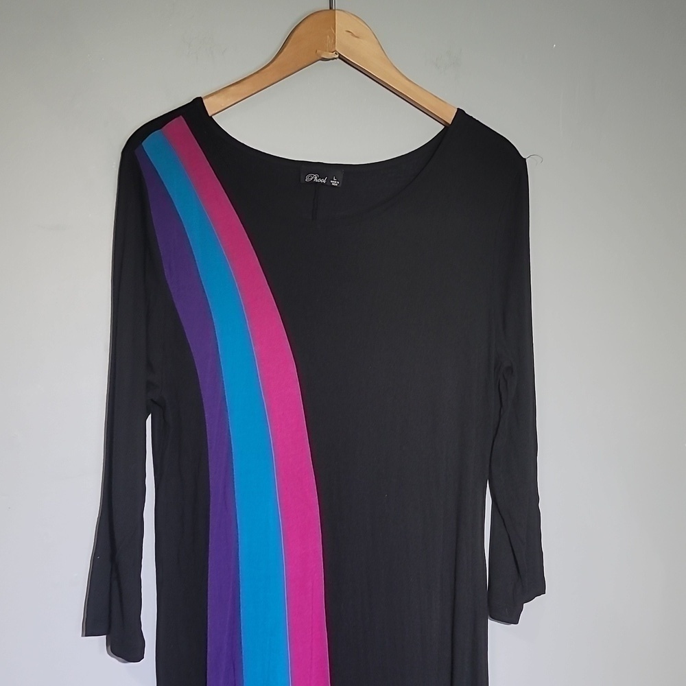 Vintage 90s Multicolor Block Color Maxi Dress